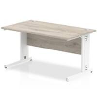 dynamic Impulse Office Desk Rectangular Grey Oak Cantilever 3 Drawers 1,200 (W) x 800 (D) x 730 (H) mm MFC (Melamine Faced Chipboard)