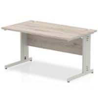 dynamic Impulse Office Desk Rectangular Grey Oak Cantilever 3 Drawers 1,400 (W) x 800 (D) x 730 (H) mm MFC (Melamine Faced Chipboard)