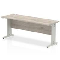 dynamic Impulse Office Desk Rectangular Grey Oak Cantilever 1,800 (W) x 600 (D) x 730 (H) mm MFC (Melamine Faced Chipboard)