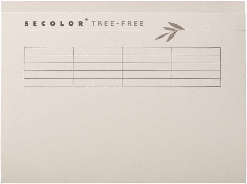 Djois Secolor Tree-Free Square Cut Folder Folio Cream Cardboard 225 gsm Pack of 10