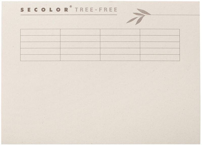 Djois Secolor Tree-Free Square Cut Folder Folio Cream Cardboard 225 gsm Pack of 10
