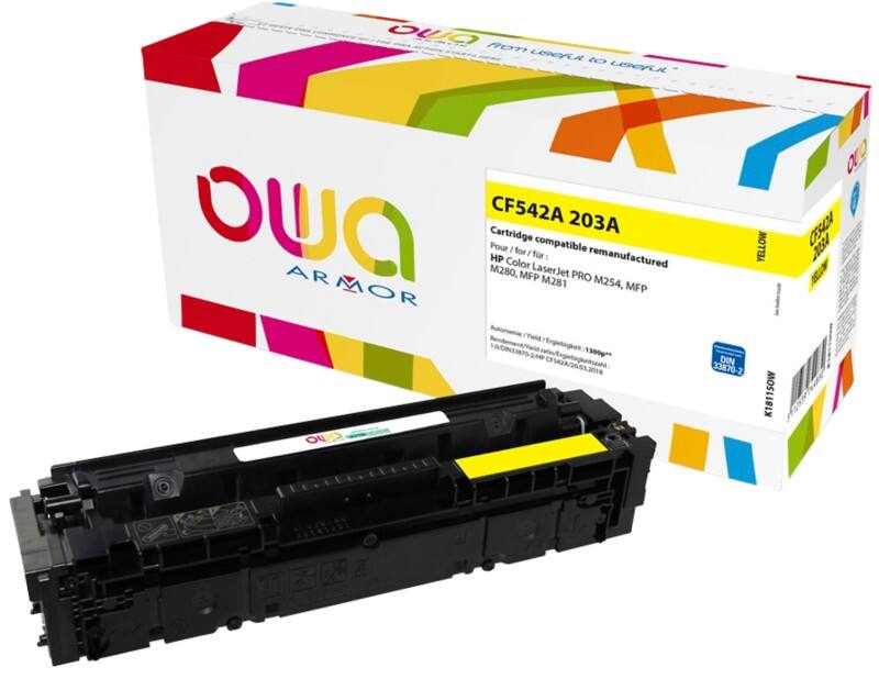 OWA 203A Compatible HP Toner Cartridge CF542A Yellow