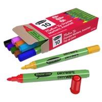 Show-me Drywipe Whiteboard Marker Multicolour Medium 0.2 mm Pack of 10