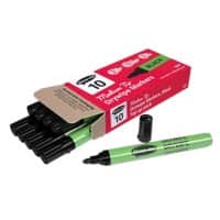 Show-me Drywipe Pen Black Medium Bullet Pack of 10