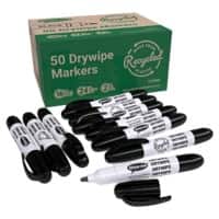 Show-me Chunky Eco Whiteboard Marker Black Broad Bullet Pack of 50