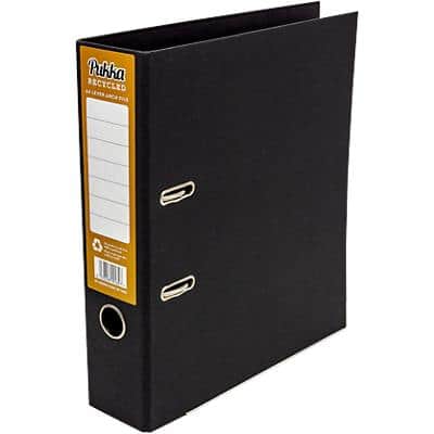 Pukka Kraft Lever Arch File A4 70 mm Black 2 ring RF-9482 Cardboard, PP (Polypropylene) Smooth