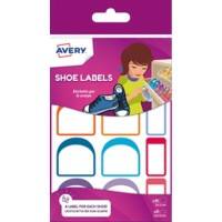 Avery CHAUS12.UK Shoe Name Labels Matt Assorted for Shoes Pack of 24