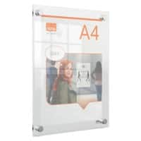 Nobo Premium Plus Wall Mountable Display Frame 1915591 A4 Frameless Acrylic 26.1 x 34.6 cm