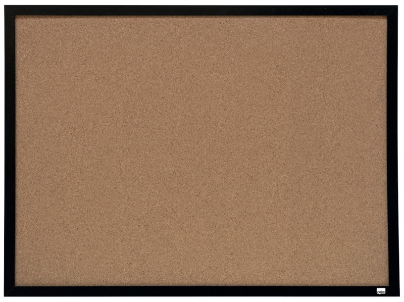 Nobo Small Wall Mountable Noticeboard 1903776 Cork Thin Black Frame 585 x 430 mm Brown