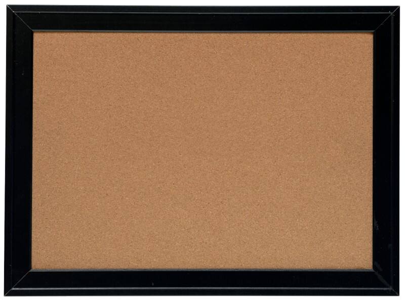 Nobo Small Wall Mountable Noticeboard 1903922 Cork Contemporary Black Frame 585 x 430 mm Brown