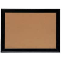 Nobo Small Wall Mountable Notice Board 1903922 Cork Contemporary Black Frame 585 x 430 mm Brown