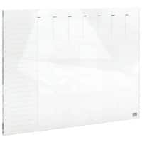 Nobo Small Desktop Wall Planner 1915602 Dry Erase Glass Surface Frameless 430 x 560 mm White