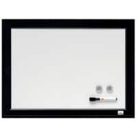 Nobo Small Wall Mountable Magnetic Whiteboard 1903785 Lacquered Steel Contemporary Black Frame 585 x 430 mm White