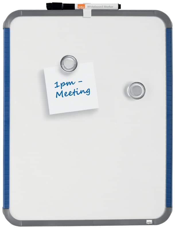 Nobo Mini Whiteboard Magnetic Lacquered Steel Single Sided 28 (W) x 36 (H) cm
