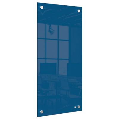 Nobo Small Wall Mountable Whiteboard Panel 1915607 Dry Erase Glass Surface Frameless 300 x 600 mm Blue