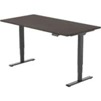 euroseats Economy Sit Stand Desk Rectangular Oak T-Foot 1,400 (W) x 800 (D) x 1,275 (H) mm Metal