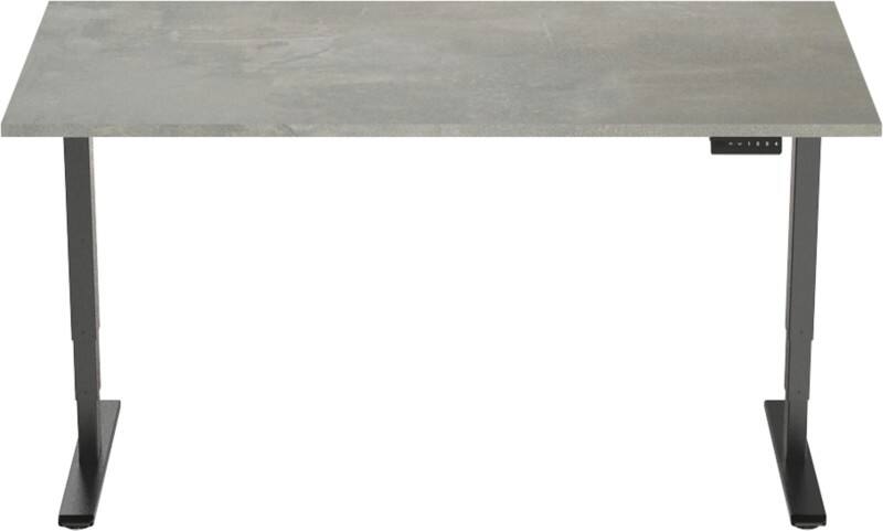 euroseats Economy Sit Stand Desk Rectangular Concrete T-Foot 1,400 (W) x 800 (D) x 1,275 (H) mm Metal