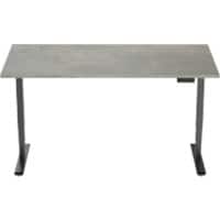 euroseats Sit Stand Desk Black, Grey 1,400 x 800 x 625 - 1,275 mm
