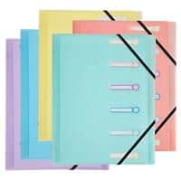 Exacompta Multipart File Special format Blank PP (Polypropylene) 6 Part Assorted 56170E 25 (W) x 32 (H) cm Pack of 5