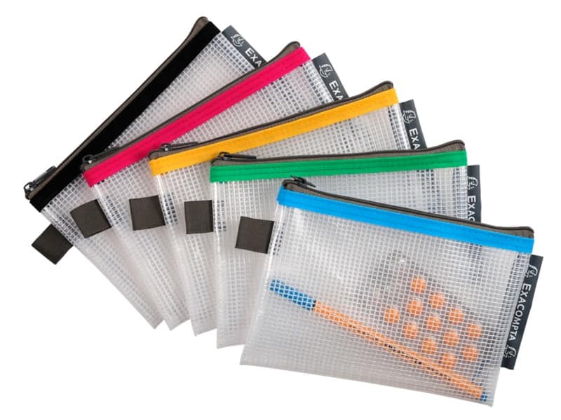 Exacompta Zip Lock Bags 34120E A6 Landscape Zip PP (Polypropylene), EVA (Ethylene-Vinyl Acetate) 17 (W) x 0.4 (D) x 12 (H) cm Assorted Pack of 10
