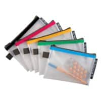 Exacompta Zip Lock Bag 34120E A6 Landscape Zip EVA Horizontal Assorted 170 x 120 mm Pack of 10