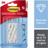 Command Adhesive Strips Transparent 17026CLR Plastic Pack of 20