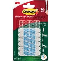 Command Adhesive Strips Transparent Plastic 17026H-AW Pack of 20