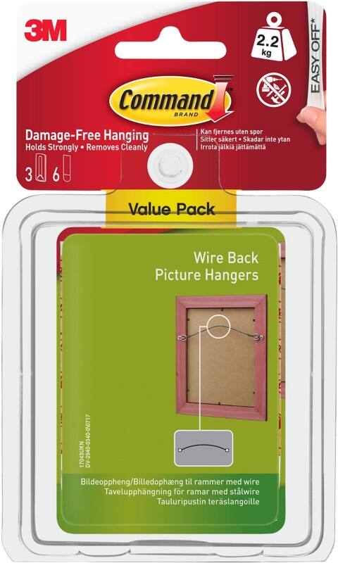 Command Adhesive Strips White Plastic 17043 Pack of 3