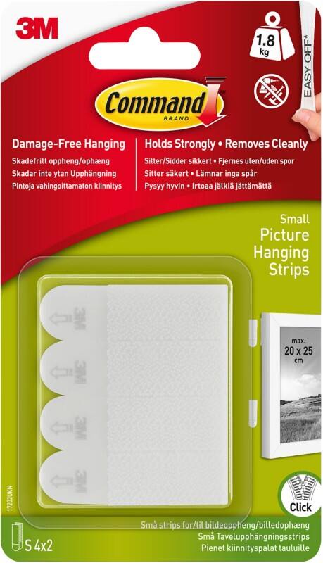 Command Adhesive Strips White 17203 Pack of 4