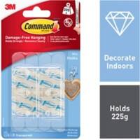 Command Adhesive Strips Transparent Plastic 17006CLR Pack of 6