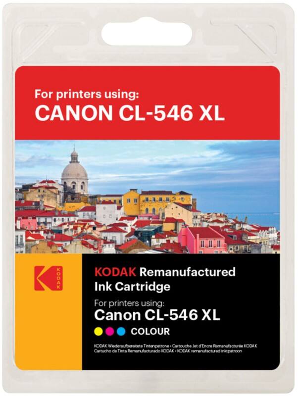 Kodak CL-546XL Compatible with Canon Ink Cartridge Cyan, Magenta, Yellow 16.5 ml