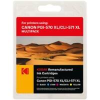 Kodak Ink Cartridge Compatible with Canon PGI-570  CLI-571 0372C004 Black, Cyan, Magenta, Yellow Pack of 5