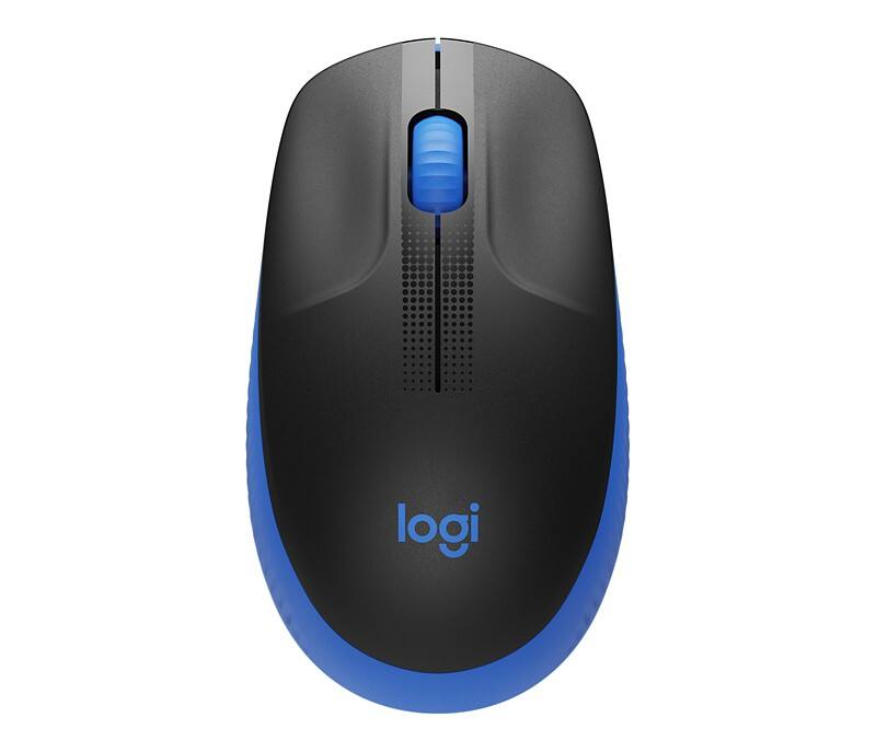 Logitech Full-Size M190 Mouse Wireless Black, Blue Suitable For Lefthanded People