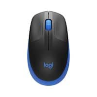 Logitech Full-Size M190 Mouse Wireless without bluetooth Black, Blue Suitable for lefthanded people