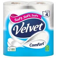Velvet Velvet Toilet Paper 2 Ply 7213064 4 Rolls of 200 Sheets
