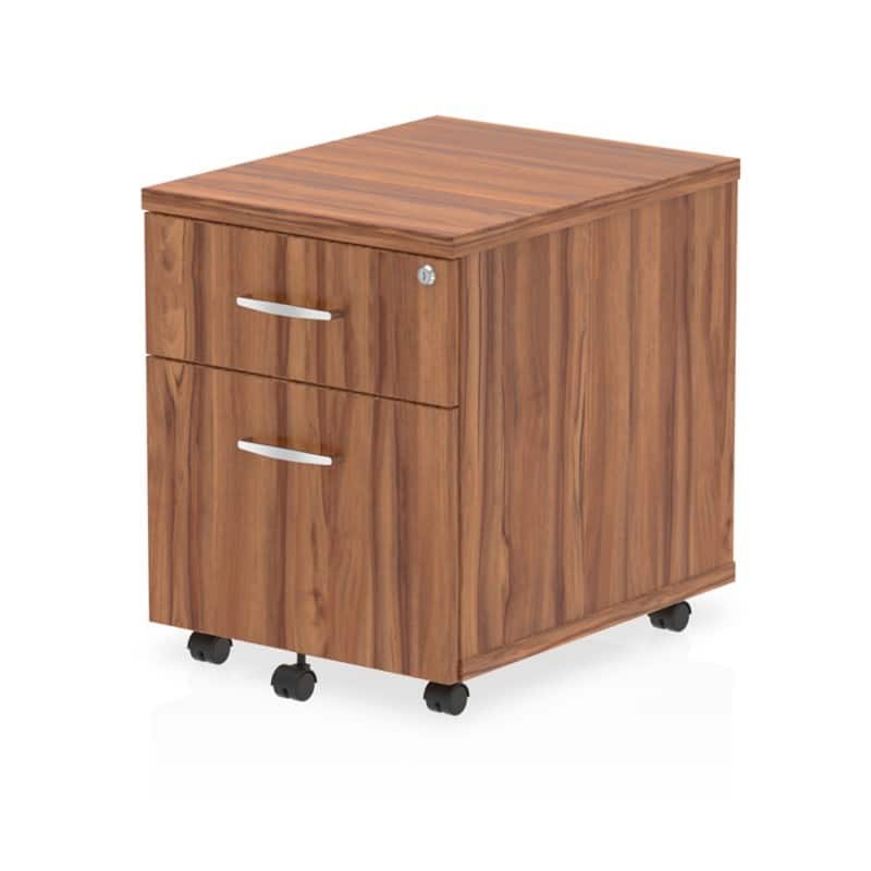 Impulse Mobile Pedestal 2 Drawer Walnut