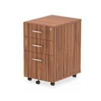 Impulse Under Desk Pedestal 3 Drawer Walnut