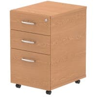 Impulse Under Desk Pedestal 3 Drawer Oak