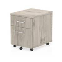 Impulse Mobile Pedestal 2 Drawer Grey Oak