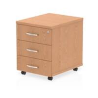 Impulse Mobile Pedestal 3 Drawer Oak