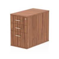 Impulse 800 Desk High Pedestal 3 Drawer Walnut 430 x 800 x 730 mm