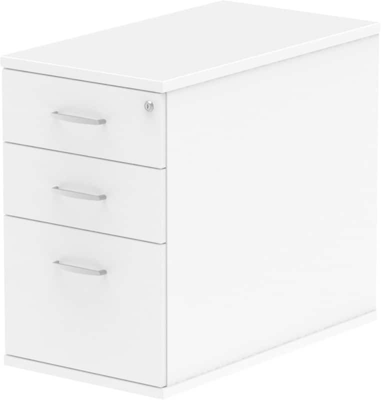 Impulse 800 Desk High Pedestal 3 Drawer White 430 x 800 x 730 mm