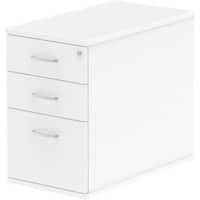 Impulse 800 Desk High Pedestal 3 Drawer White 430 x 800 x 730 mm