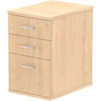 dynamic MFC (Melamine Faced Chipboard) Desk High Pedestal 3 Drawers Lockable 430 x 600 x 730 mm Light Brown