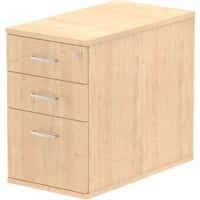dynamic MFC (Melamine Faced Chipboard) Desk High Pedestal 3 Drawers Lockable 430 x 800 x 730 mm Light Brown