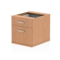 Impulse Fixed Pedestal 2 Drawer Oak 440 x 550 x 410 mm