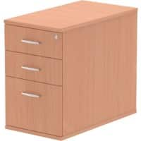 Impulse 800 Desk High Pedestal 3 Drawer Beech 430 x 800 x 730 mm