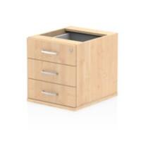 Impulse Fixed Pedestal 3 Drawer Maple 440 x 550 x 410 mm