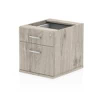 Impulse Fixed Pedestal 2 Drawer Grey Oak 440 x 550 x 410 mm