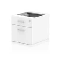 Impulse Fixed Pedestal 2 Drawer White 440 x 550 x 410 mm